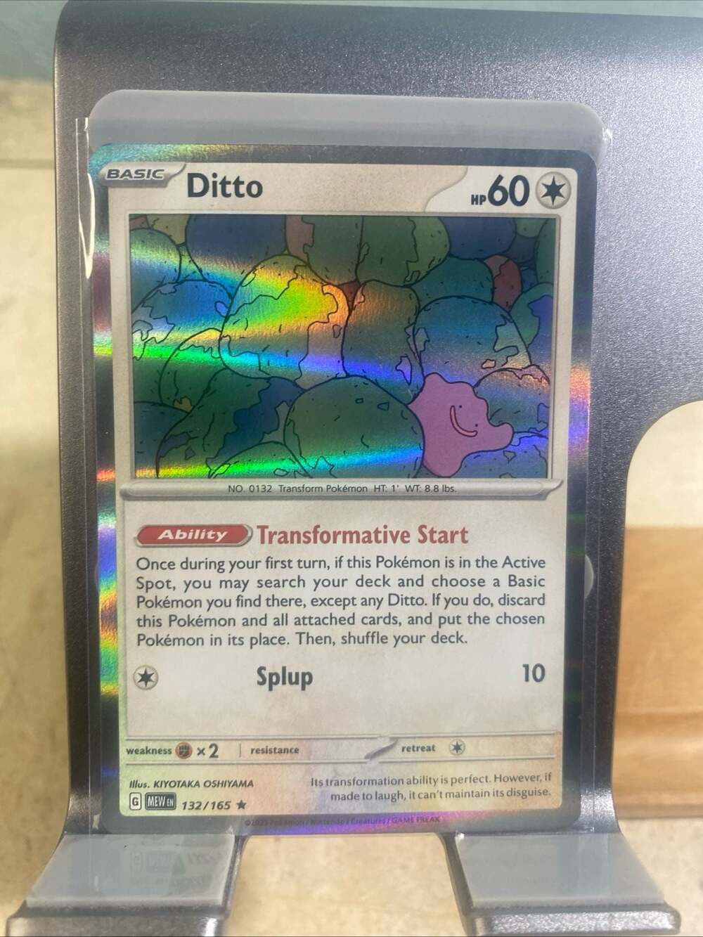 Holo Ditto 132/165 Rare Scarlet and Violet 151 Pokemon TCG